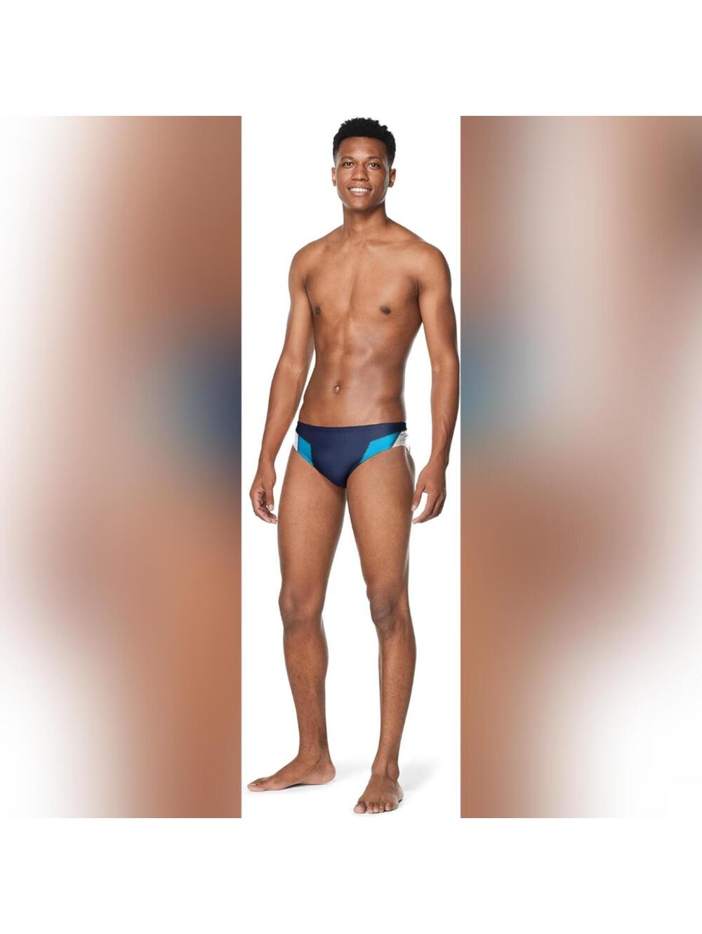 NWOT Speedo Men's Poly Mesh Square Leg Swimsuit, 34 (L)